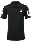 adidas Boy's Core Club 3-Stripe Polo Black 7-8