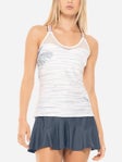 Lucky in Love Wms Palms D'Amour Tank White XL