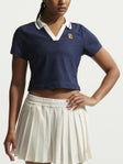 Nike Women's Court Crop Polo Navy S
