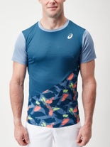 Asics Men's Court Graphic SS Crew Indigo L