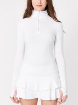 BloqUV Women's Half Zip Top White XL