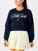 Nike Wms Crop Fleece Crewneck Navy XS