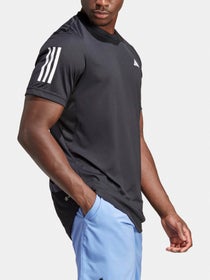 adidas Men's Core Club 3 Stripe Crew - Black