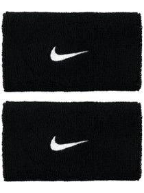 Nike Swoosh Doublewide Wristbands 2Pk Black