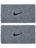 Nike Swoosh Doublewide Wristbands 2Pk Grey/Black