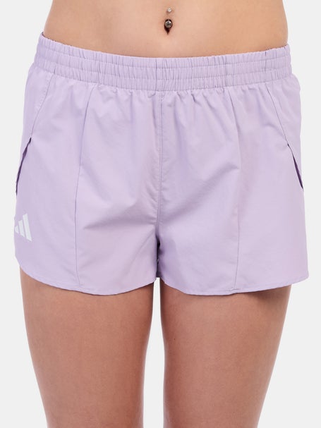 adidas Womens adizero Essential Split Shorts Plum