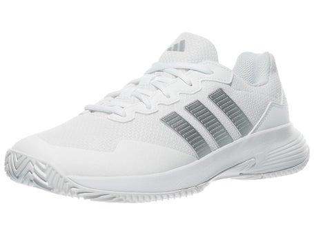 adidas Gamecourt 2 White/Silver Womens Shoes