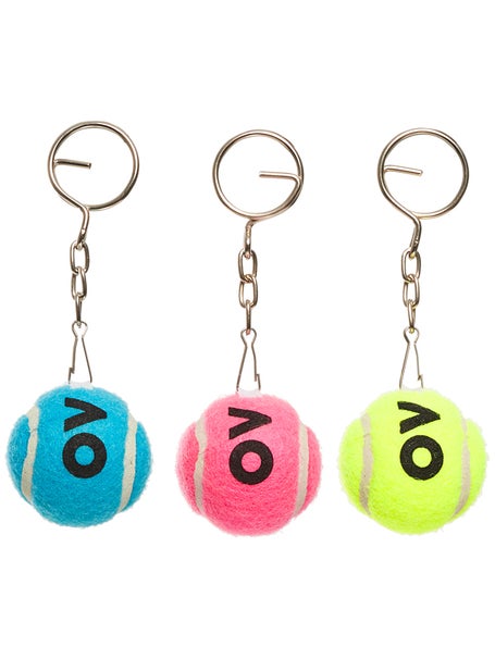 Dunlop AO Tennis Ball Keyring 3pk