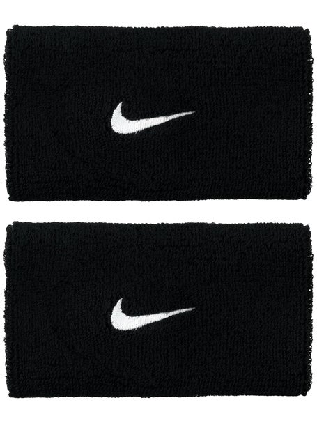 Nike Swoosh Doublewide Wristbands 2Pk Black
