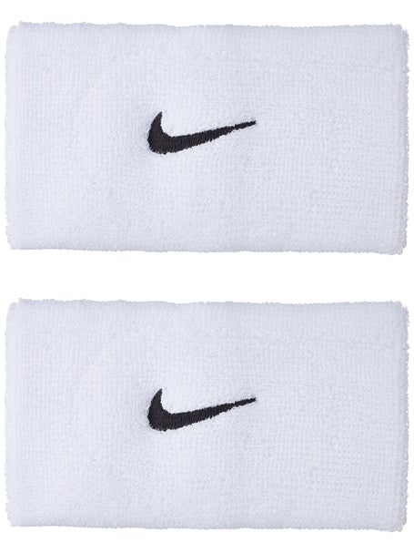 Nike Swoosh Doublewide Wristbands 2Pk White
