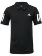 adidas Boy's Core Club 3-Stripe Polo Black 7-8